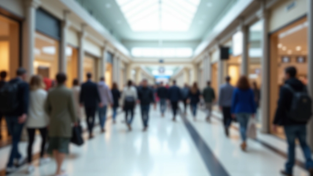 Obchodní centrum s kupujícími, moderní nákupní zóna, cestovní ruchy a aktivita